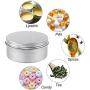Moretoes 36pcs 4oz Metal Round Tins Aluminum Empty Candle Tins with Screw Lid for Salve, Spices or Candles