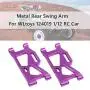 Mingbai Alloy Front&Rear Suspension Arms for WLtoys 124019 1/12 RC Car, RC Car Upgrade Metal Front&Rear Swing Arm Spare Part (2-Pack Rear Swing Arm)