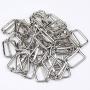 Hysagtek 50 Pcs 1 Inch Metal Adjustable Slide Buckle Strap Triglides Slides for Making Handbag, Backpack, Luggage Bag