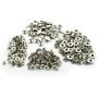 60 Sets 10mm Metal Snap Fasteners Press Stud Rounded Sewing Rivet Buttons Clothing Leather Craft DIY Poppers Silver