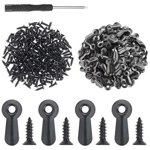 Powlankou 100 Pieces Frame Picture Turn Button and 100 Pieces Screws for Hanging Pictures, Black Powlankou 100 Pieces Frame Picture Turn Button and 100 Pieces Screws for Hanging Pictures, Black