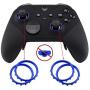 eXtremeRate Matte Chrome Blue Accent Rings Accessories for Xbox One Elite, Elite Series 2 Controller, Replacement Parts Profile Switch Buttons for Xbox One Elite Controller - Pack of 2