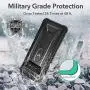 YOUMAKER Case for Galaxy S10, Kickstand Case with Built-in Screen Protector Heavy Duty Protection Shockproof Full Body Slim Fit Cover for Samsung Galaxy S10 6.1 inch - Black