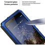 Feitenn Google Pixel 3A XL Case, Pixel 3A XL Case Heavy Duty, Gorilla Glass Armor Aluminum Alloy Metal Cover Bumper Military Shockproof Hard Defender Men Gift for Google Pixel 3A XL - Blue
