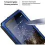 Feitenn Google Pixel 3A XL Case, Pixel 3A XL Case Heavy Duty, Gorilla Glass Armor Aluminum Alloy Metal Cover Bumper Military Shockproof Hard Defender Men Gift for Google Pixel 3A XL - Blue