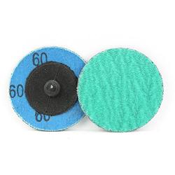 BHA Green Zirconia with Grind Aid Quick Change Sanding Discs Type R Male Roll On, 2'' (60 Grit) - 25 Pack