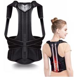 Tcare Posture Corrector with 2-Pieces Aluminum Stick Kyphosis Posture Brace Improve Bad Posture & Back Pain Relief (M)