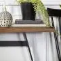 Walker Edison Anastiasia Urban Industrial Metal Wrap Entry Table, 46 Inch, Brown Reclaimed Barnwood Walker Edison Anastiasia Urban Industrial Metal Wrap Entry Table, 46 Inch, Brown Reclaimed Barnwood