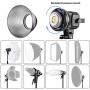 GVM 80W Portable LED Video Light White 5600K Daylight Balanced Video Light, CRI 97+ Continuous Lighting Bowens Mount for Video Recording, Children Photography, Outdoor Shooting