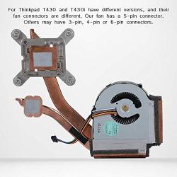 fosa High Performance CPU Cooler 5-pin Connector CPU Cooling Fan Heatsink Fan for Lenovo ThinkPad T430 Series, Lenovo Thinkpad T430i Series, Fast Heat Dissipation