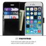 OCASE iPhone 6S Case [Screen Protector Included] Leather Wallet Flip Case for iPhone 6 / 6S Devices 4.7 Inch - Black