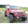 JROAD Compatible with Front Bumper Jeep Wrangler 2007-2018 JK JKU Sahara Rubicon Sports 2/4-door 2xLED Fog Lights Built-in Winch Plate Stubby Blade Heavy Steel Grille Guard Tube