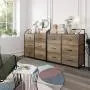HOMECHO Fabric Dresser with 6 Drawers, Wide Chest of Drawers with Wood Top, Sturdy Metal Frame, Furniture Storage Tower for Bedroom, Closets, Hallway, Entryway, Rustic Brown HOMECHO Fabric Dresser with 6 Drawers, Wide Chest of Drawers with Wood Top, Sturdy Metal Frame, Furniture Storage Tower for Bedroom, Closets, Hallway, Entryway, Rustic Brown