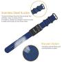 Fintie Band Compatible with Garmin VIVOACTIVE HR, Soft Nylon Sport Straps Adjustable Replacement Watch Bands with Metal Buckle Wristband Compatible Garmin Vivoactive HR Sports GPS Smart Watch, Navy