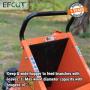 EFCUT C30 Wood Chipper Shredder Mulcher 7 HP 212cc Heavy Duty Engine Gas Powered 3 inch Max Wood Diameter Capacity Reduction Rate 20:1 3-Year Warranty, EPA/CARB Certified