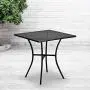 Flash Furniture Commercial Grade 28'' Square Black Indoor-Outdoor Steel Patio Table Flash Furniture Commercial Grade 28'' Square Black Indoor-Outdoor Steel Patio Table