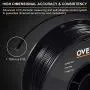 OVERTURE PETG Filament 1.75mm with 3D Build Surface 200 x 200 mm 3D Printer Consumables, 1kg Spool (2.2lbs), Dimensional Accuracy +/- 0.05 mm, Fit Most FDM Printer, Black