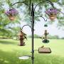 yosager 91'' x 23'' Premium Bird Feeding Station Kit, Bird Feeder Pole Wild Bird Feeder Hanging Kit with Metal Suet Feeder Bird Bath for Bird Watching Birdfeeder Planter Hanger