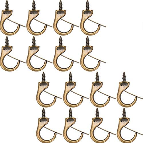 Jetec Metal Cup Hooks Dropped Ceiling Hooks Suspended Ceiling Hooks Screw Loop Hooks Christmas Light Hooks