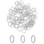 UNICRAFTALE 100pcs 304 Stainless Steel Close but Unsoldered Jump Rings Silver Tone Open Jump Rings Twisted Connector Rings for Necklace DIY Jewelry Making 12x1.5mm