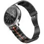 RABUZI Compatible for Samsung Galaxy Watch 45mm/46mm bands,22mm Enamel Process Stainless Steel Metal Watch Strap Compatible Samsung Watch 3 45mm,Gear S3 Frontier/Classic Smartwatch,Black+Orange