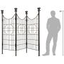 H Potter Large Iron Garden Trellis for Climbing Plants Patio Screen Deck Privacy Fence