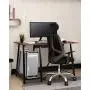 Computer Desk, QooWare 43'' Writing Desk with 2 Storage Shelves on Left or Right for Laptops, Modern Simple Study Wooden Desk with Metal Frame for Home Office, Supports Up to 150lbs