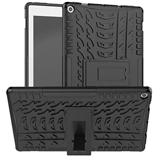 Boskin for K i n d l e F i r e hd 10 case 2019 2017 Release,Kickstand Heavy Duty Cover (Black)