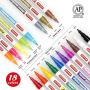 ZEYAR Paint Pens, Expert of Rock Painting, Extra Fine Point, 18 Colors, AP Certified. Permanent Ink & Waterproof, Works on Rock, Wood, Glass, Metal, Ceramic and more