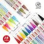 ZEYAR Paint Pens, Expert of Rock Painting, Extra Fine Point, 18 Colors, AP Certified. Permanent Ink & Waterproof, Works on Rock, Wood, Glass, Metal, Ceramic and more