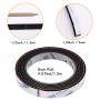 GINOYA BBQ Smoker Gasket, 9.8 Feet High Heat Grill Seal with Adhesive 1/2 Inch Wide 1/8 Inch Thick (Black)