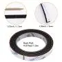 GINOYA BBQ Smoker Gasket, 9.8 Feet High Heat Grill Seal with Adhesive 1/2 Inch Wide 1/8 Inch Thick (Black)