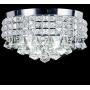 New Galaxy 4-Light Chrome Finish Metal Shade Flushmount Crystal Chandelier Ceiling Fixture