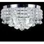New Galaxy 4-Light Chrome Finish Metal Shade Flushmount Crystal Chandelier Ceiling Fixture