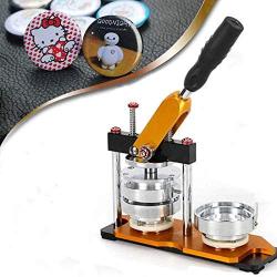 RanBB Button Maker, Manual Badge Maker Machine Punch Press Machine DIY with 100 Sets Circle Button Parts Multi-Size (58mm / 2.28'')