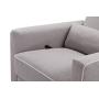 DaVinci Piper Upholstered Recliner and Swivel Glider in Grey with Cream Piping, Greenguard Gold Certified