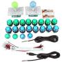 Voluxe Exquisite Workmanship Wide Application Arcade Game Parts, Game Parts Set, Plastic and Metal High Performance Blue and Green Game for Arcade Game