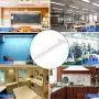 AntLux 4FT LED Wraparound Light Fixture 50W Ultra Slim LED Shop Lights for Garage, No Glare, 5500 Lumens, 4000K Neutral White, 4 Foot Flush Mount Office Ceiling Wrap Light for Workshop Kitchen, 4 Pack