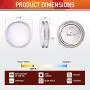 OSTWIN 12 Inch LED Flush Mount Ceiling Light, Dimmable Round Light Fixture, Brushed Nickel Finish, Plastic Shade, 15 Watts (100W Eq.), 1050 Lm, 3000K (Warm White), ETL and Energy Star Listed