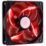 Cooler Master SickleFlow 120 - Sleeve Bearing 120mm 3-Pin LED Silent Fan for Computer Cases, CPU Coolers, and Radiators - Red