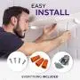 Hardwired LED Under Cabinet Task Lighting - 14 Watt, 21'', Dimmable, 5000K (Day Light), Wide Body, Long Lasting Metal Base with Frost Lens