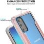 S20 Case (Not for S20 Fan/lite/fe) Double Series Military Grade Drop Protection Hybrid Heavy Duty Extreme Protection Clear Sturdy Metal Bumper Case Support Wireless Charging for S20 6.2'' Rosegold