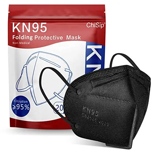 KN95 Face Mask 20Pcs, Included on FDA EUA List, 5 Layer Design Cup Dust Safety Masks, Breathable Protection Masks Against PM2.5 Dust Bulk for Adult, Men, Women, Indoor, Outdoor Use, Black KN95 Face Mask 20Pcs, Included on FDA EUA List, 5 Layer Design Cup Dust Safety Masks, Breathable Protection Masks Against PM2.5 Dust Bulk for Adult, Men, Women, Indoor, Outdoor Use, Black
