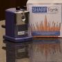 SharpTank - Portable Pencil Sharpener (Metallic Plum) - Compact & Quiet Classroom Sharpener That Gets Straight to The Point!