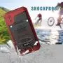 Mitywah Waterproof Case Compatible with iPhone Xs MAX, [Full Body Protective] Cover Built-in [Shield Screen Protection] [Shockproof] [Military Grade Defender] [Metal] [Heavy Duty ] Shell Outdoor,Red