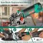Mini Circular Saw, HYCHIKA Compact Circular Saw Tile Saw with 3 Saw Blades 4A Pure Copper Motor, 3-3/8”4500RPM Ideal for Wood, Soft Metal, Tile and Plastic Cuts, Laser Guide, Scale Ruler Mini Circular Saw, HYCHIKA Compact Circular Saw Tile Saw with 3 Saw Blades 4A Pure Copper Motor, 3-3/8”4500RPM Ideal for Wood, Soft Metal, Tile and Plastic Cuts, Laser Guide, Scale Ruler