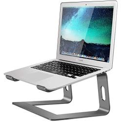 Soundance Laptop Stand, Aluminum Computer Riser, Ergonomic Laptops Elevator for Desk, Metal Holder Compatible with 10 to 15.6 Inches Notebook Computer, Grey