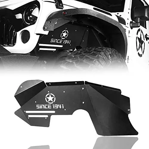 Hooke Road Front Inner Fender Liners w/Star Logo Compatible with Jeep Wrangler JK & Unlimited 2007-2018 Sport Sahara Rubicon 2/4 Doors Hooke Road Front Inner Fender Liners w/Star Logo Compatible with Jeep Wrangler JK & Unlimited 2007-2018 Sport Sahara Rubicon 2/4 Doors