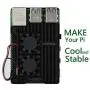 Pi 4 Case, Raspberry Pi 4 Armor Case Metal Case with Dual Fan Aluminium Alloy, Raspberry Pi 4 Fan, Pi 4 Heatsink for Raspberry Pi 4 Model/Pi 4B Pi 4 Case, Raspberry Pi 4 Armor Case Metal Case with Dual Fan Aluminium Alloy, Raspberry Pi 4 Fan, Pi 4 Heatsink for Raspberry Pi 4 Model/Pi 4B