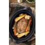 Elite Gourmet Glas Slow Cooker with Adjustable Temp, Entrees, Sauces, Stews & Dips, Dishwasher Safe Glass Lid & Crock, 6 Quart, Stainless Steel